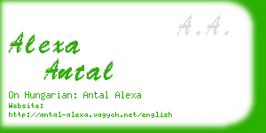 alexa antal business card